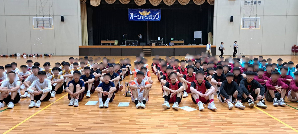 中学生のバスケットボール大会「第3回松阪オーシャンカップ」の風景