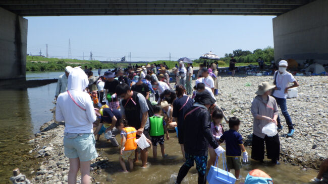 鮎つかみ大会